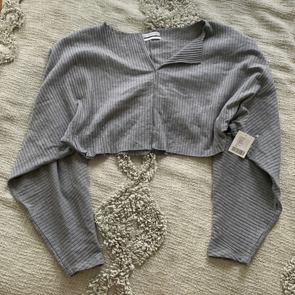 Urban Outfitters Tops - NWT Urban Outfitters Grey Crop Long Sleeve
